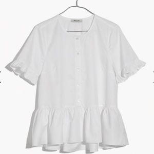 BNWT Madewell ruffle hem top